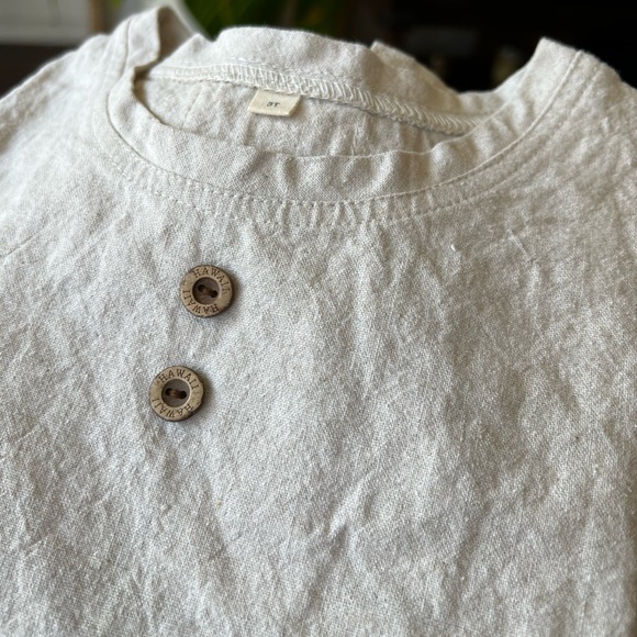 Ashley Rose Boxy Tee in Natural - Picture 3 of 6